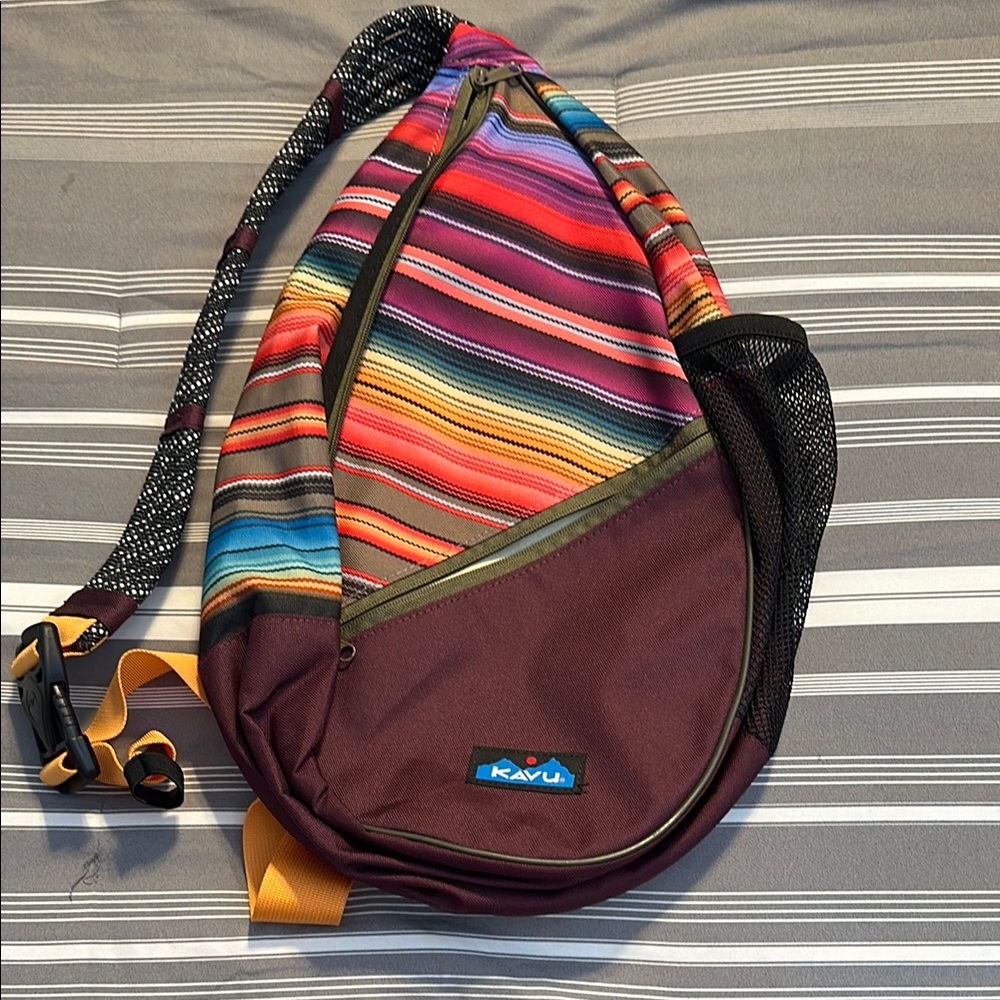Kavu Paxton Striped Multicolor Rope Bag